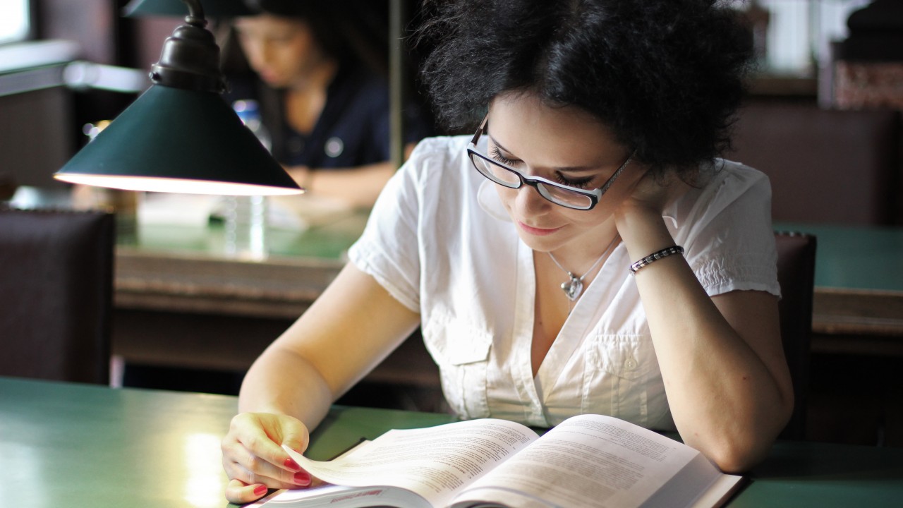 Working in the main reading room